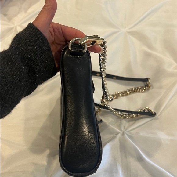 Rebecca Minkoff Black Leather Bag with Gold Accent - Picture 7 of 10